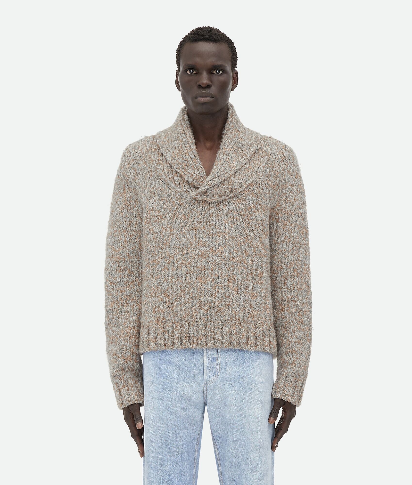 Alpaca Shawl Collar Sweater - 1