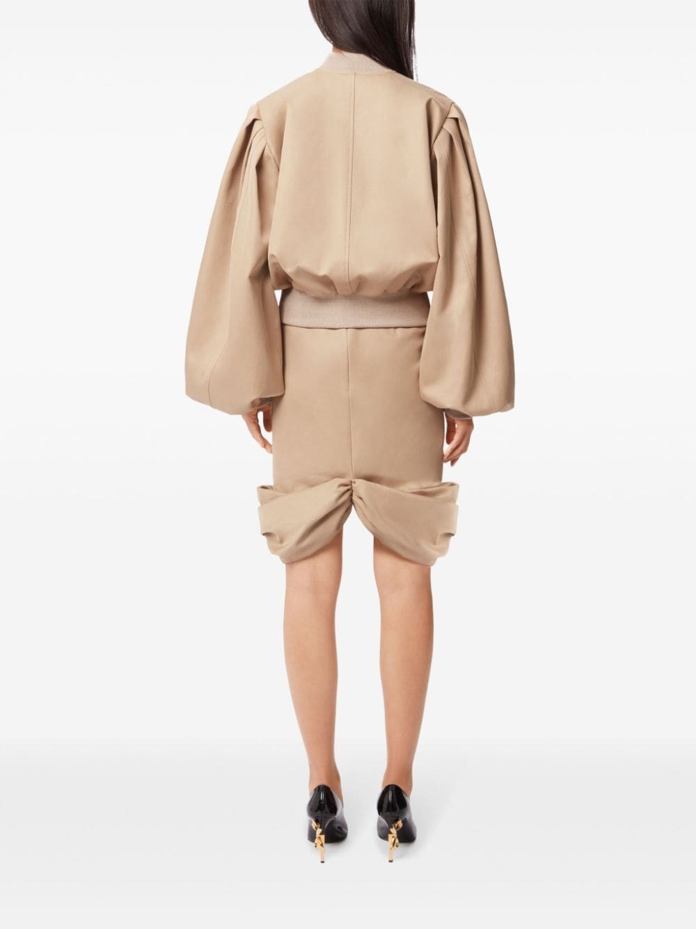 balloon sleeves bomber jacket - 4