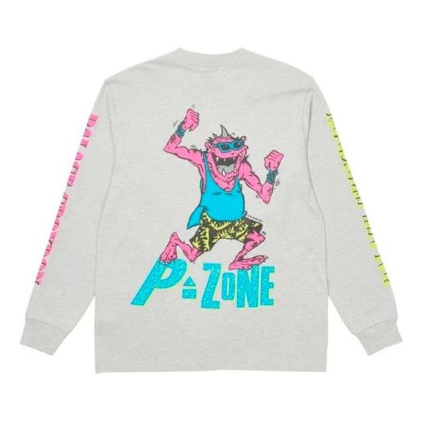 PALACE x M-Zone Crossover Small Tri-Ferg Pattern Long Sleeves Unisex Gray P20LS025 - 2