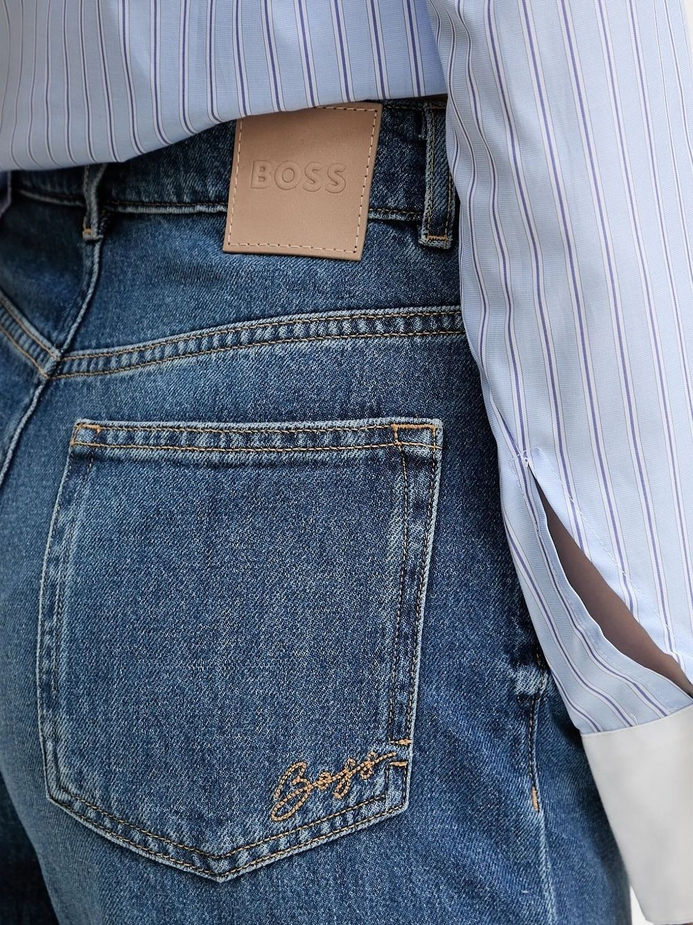 embroidered-logo jeans - 3