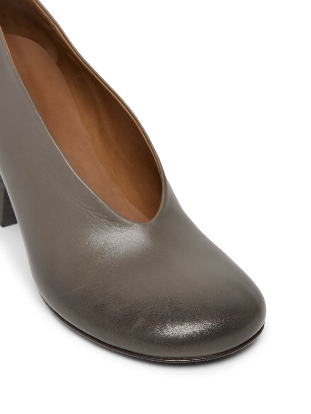 sculpted-heel leather pumps - 4