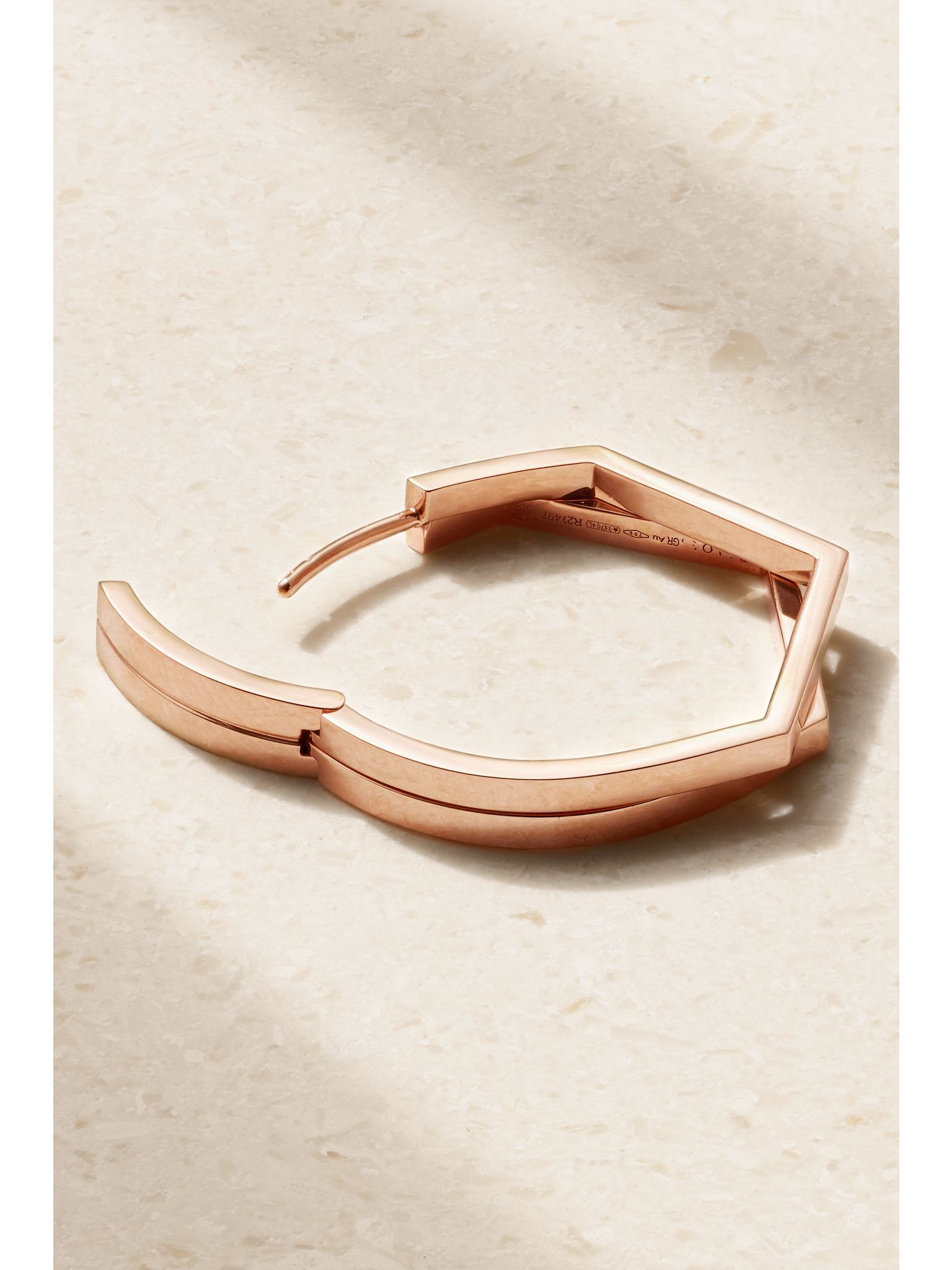 Antifer Medium 18-karat rose gold diamond single hoop earring Gold - 3