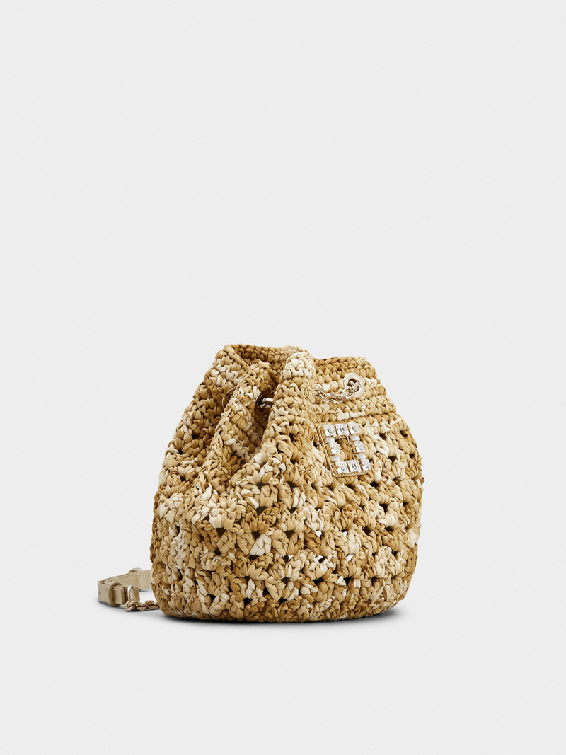 Roger Vivier Très Vivier Bucket Bag in crochet outlook