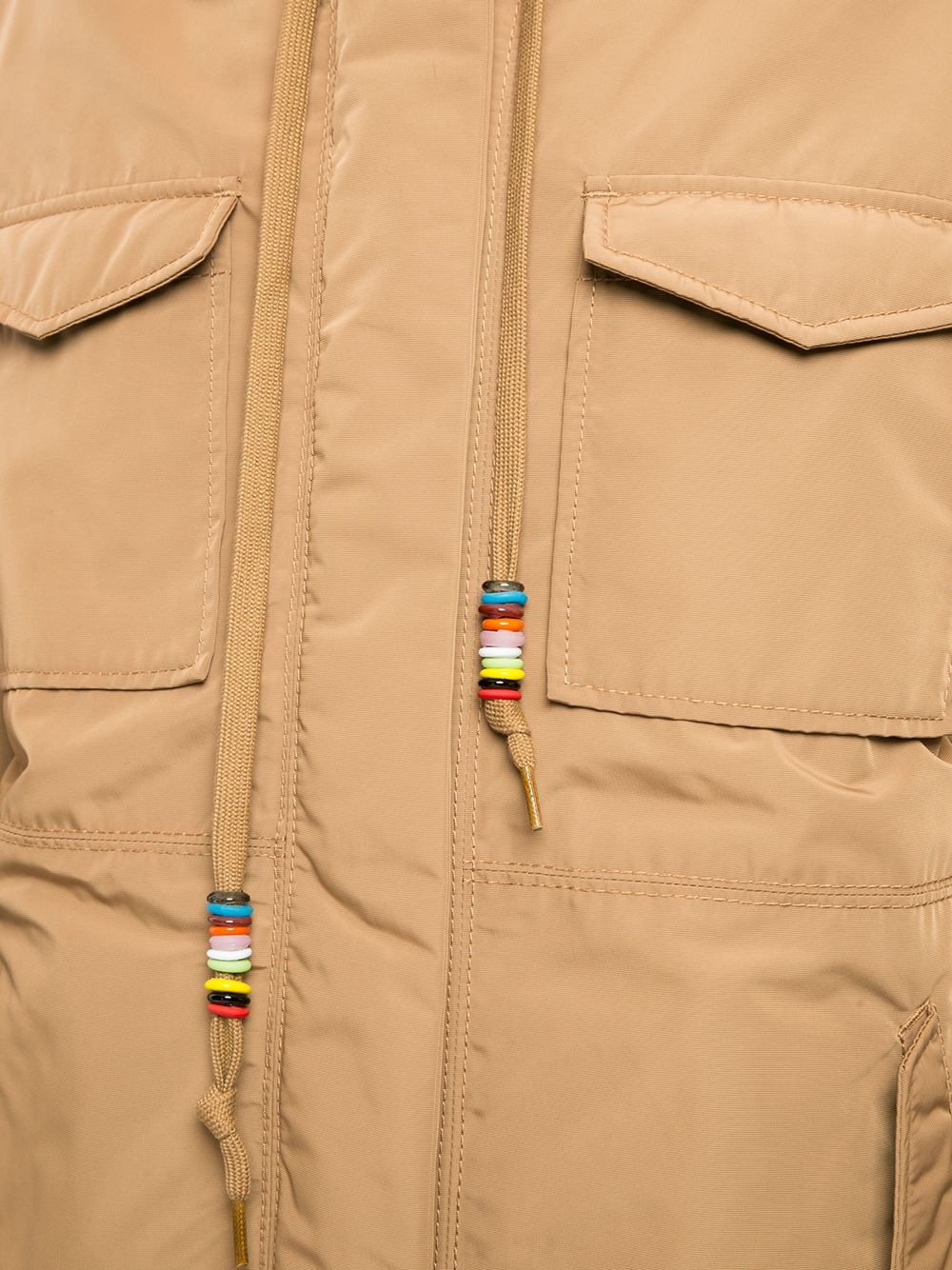 bead-detail hooded jacket - 5