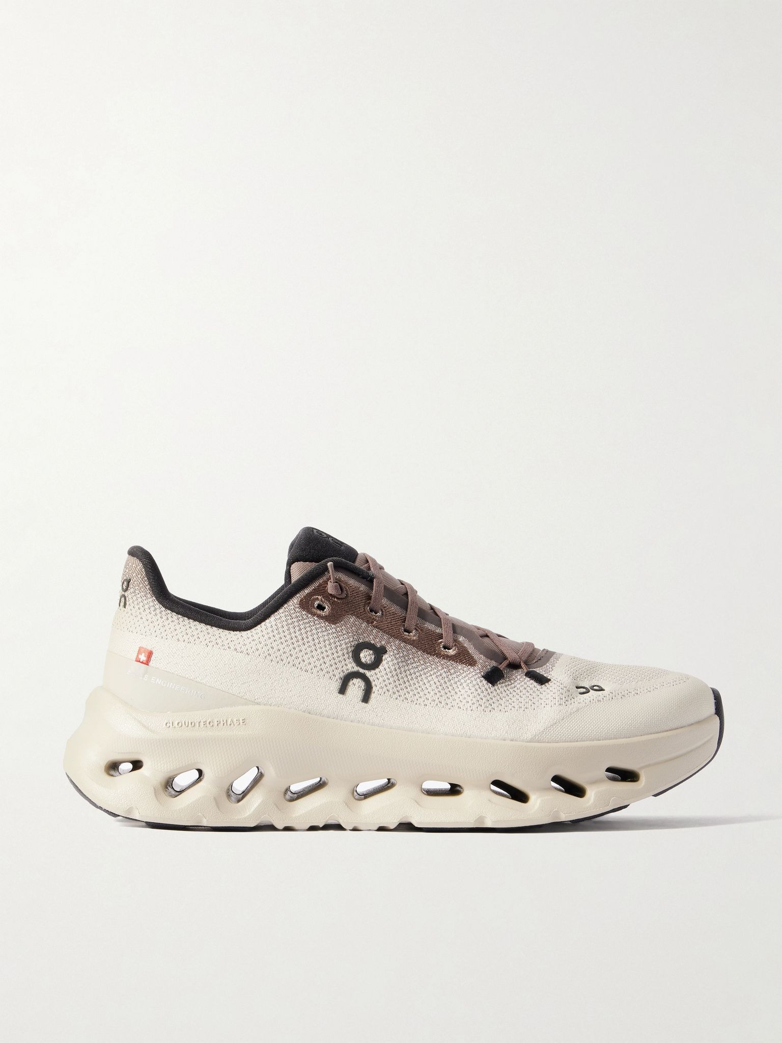 Cloudtilt stretch recycled-knit sneakers Taupe - 1
