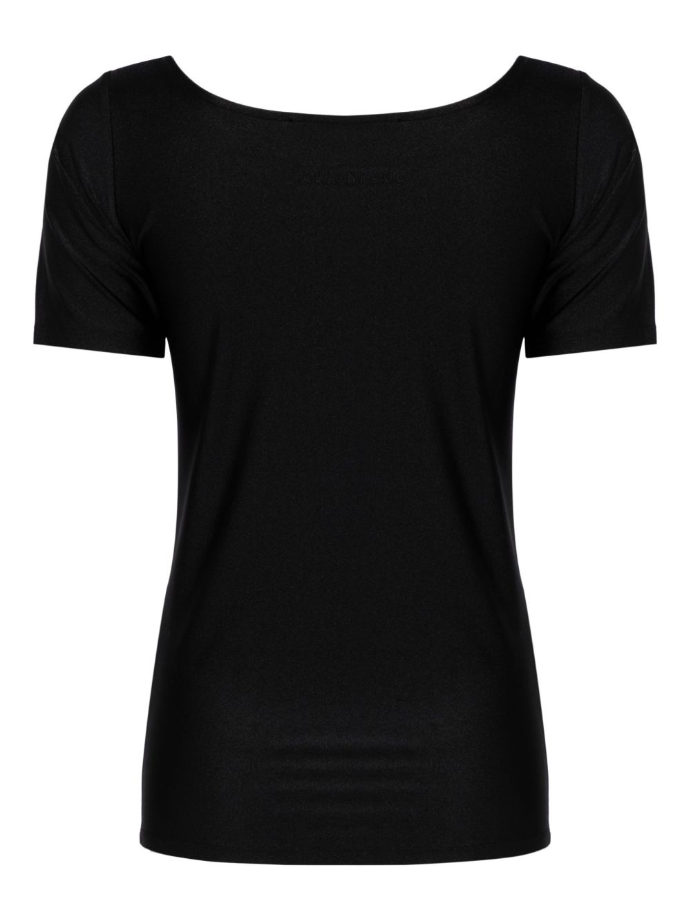 logo-embroidered boat-neck T-shirt - 2