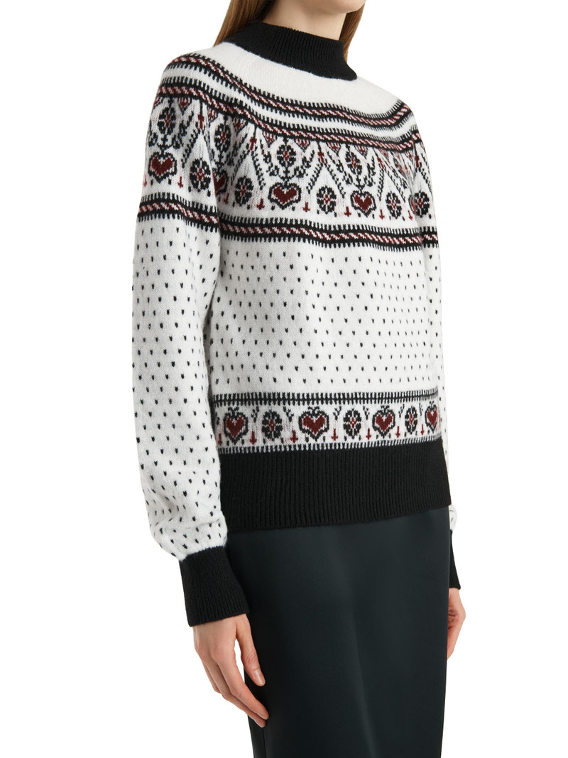 Women's Guy Cashmere Fair Isle-Style Sweater - Ivory Red Multi 4