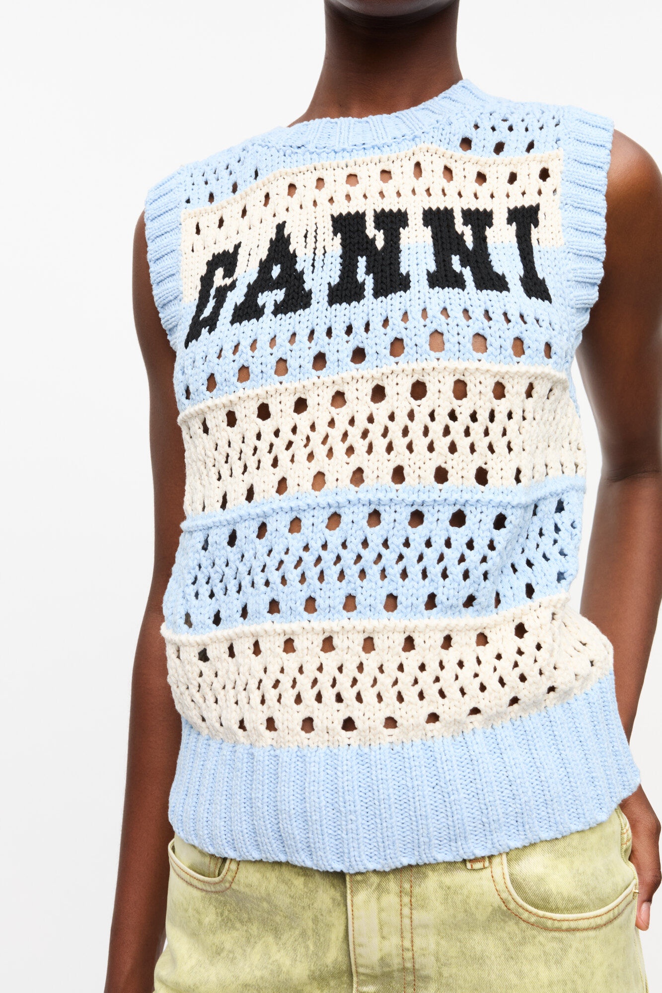 LIGHT BLUE STRIPED VEST - 5
