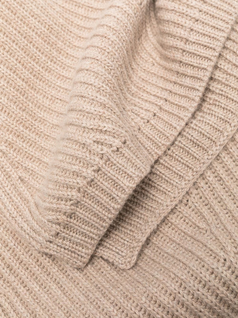 JOSEPH ribbed-knit cotton-wool blend scarf outlook