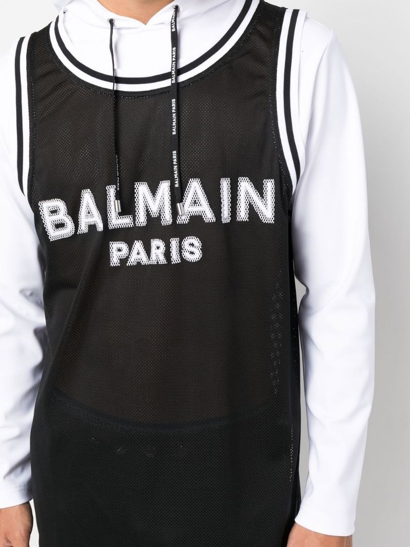logo-print detail hoodie - 5