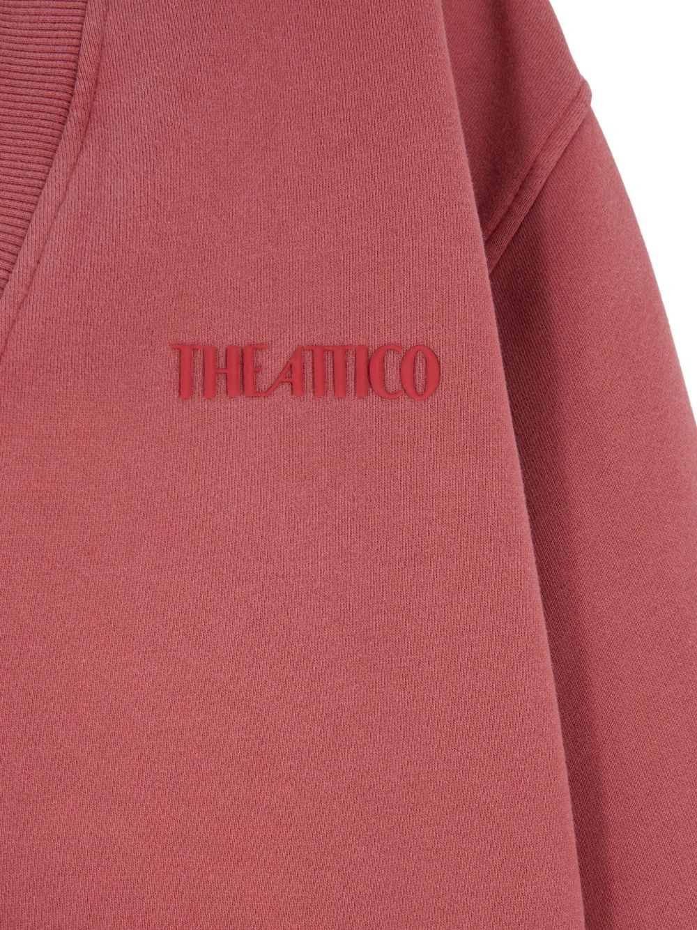 embroidered V-neck sweatshirt - 4