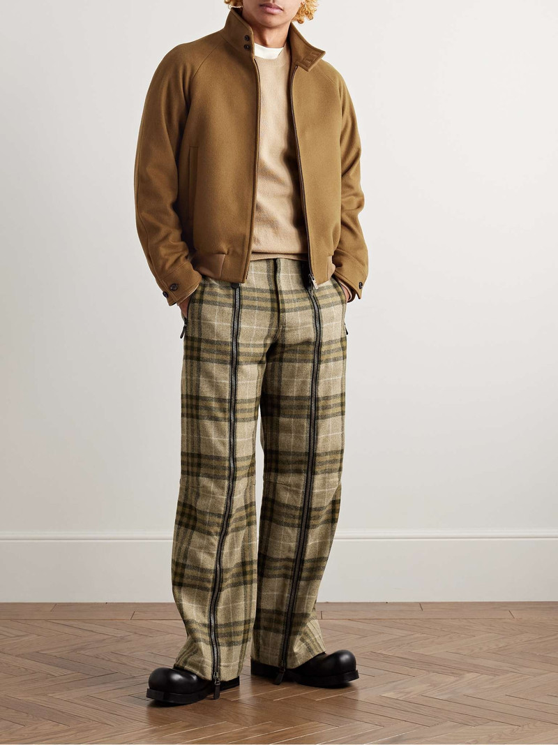 Burberry Logo-Embroidered Cashmere Harrington Jacket outlook