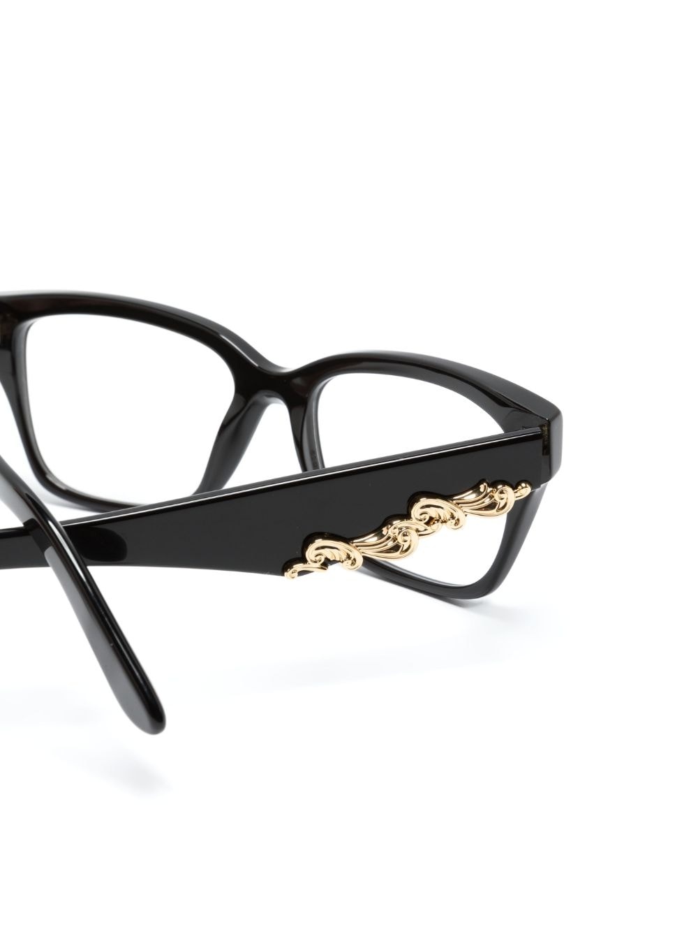 logo-plaque D-frame glasses - 3