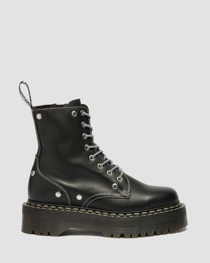 Jadon Monochrome Sendal Leather Platform Boots - 1