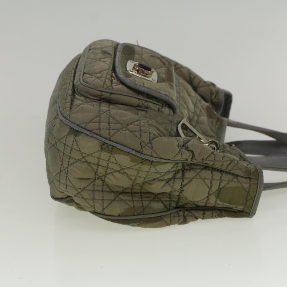 DIOR Canage Hand Bag Nylon Gray - 3
