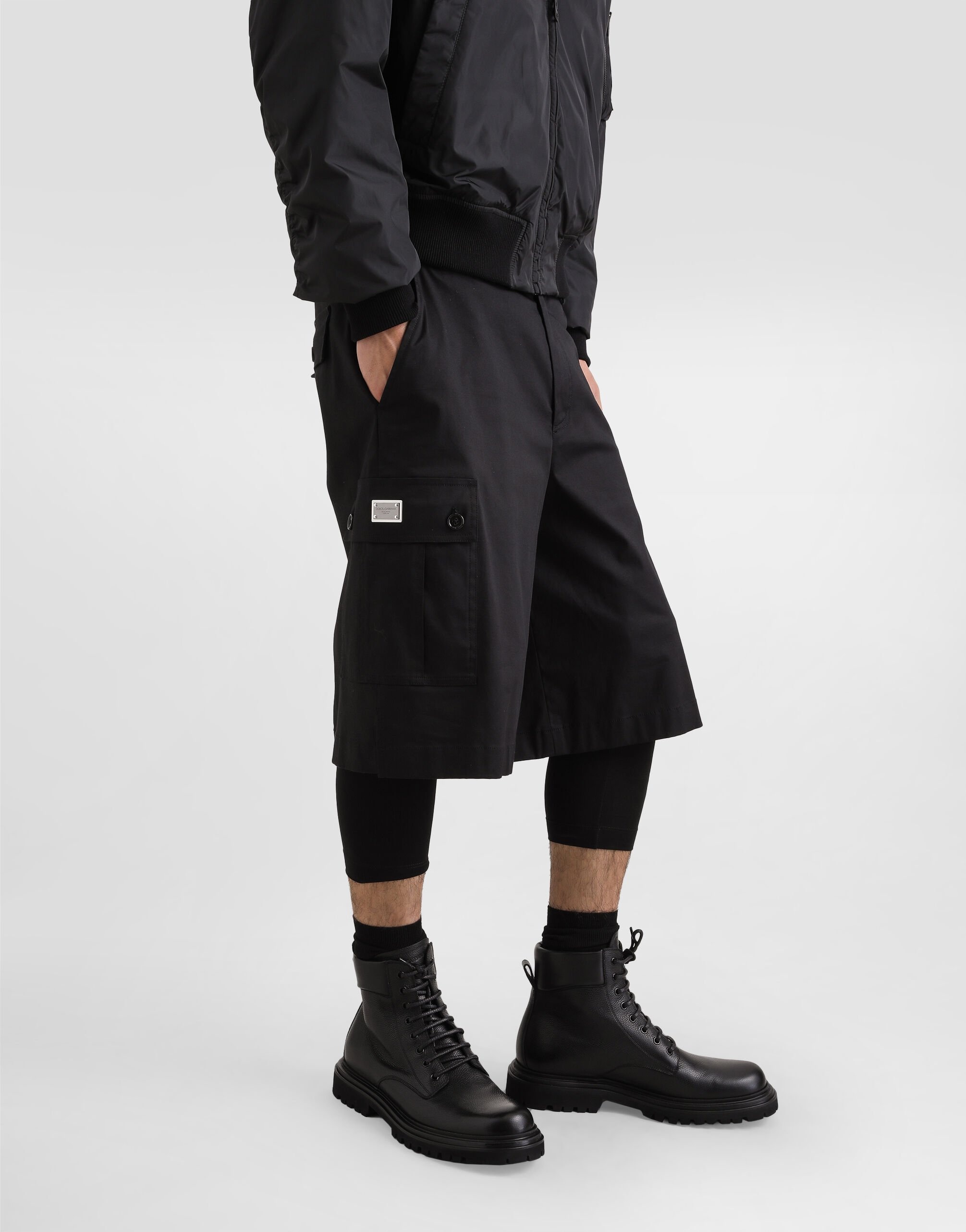 Cotton cargo shorts - 4