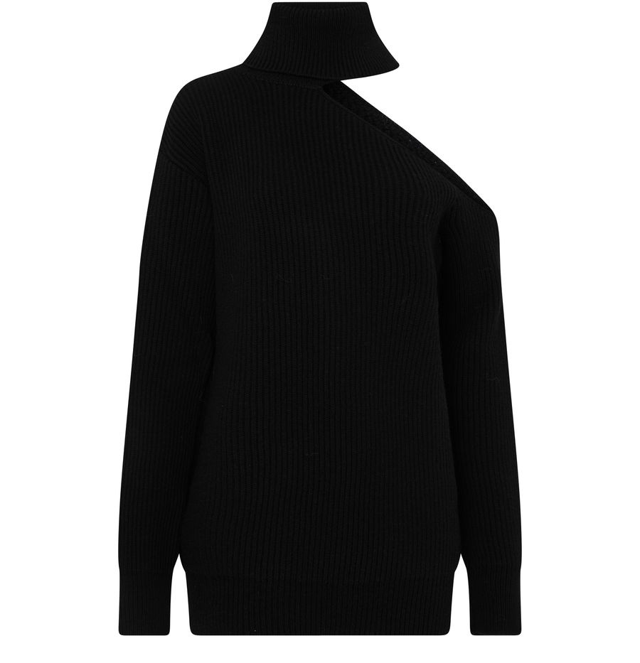 Turtleneck cold-shoulder jumper - 1