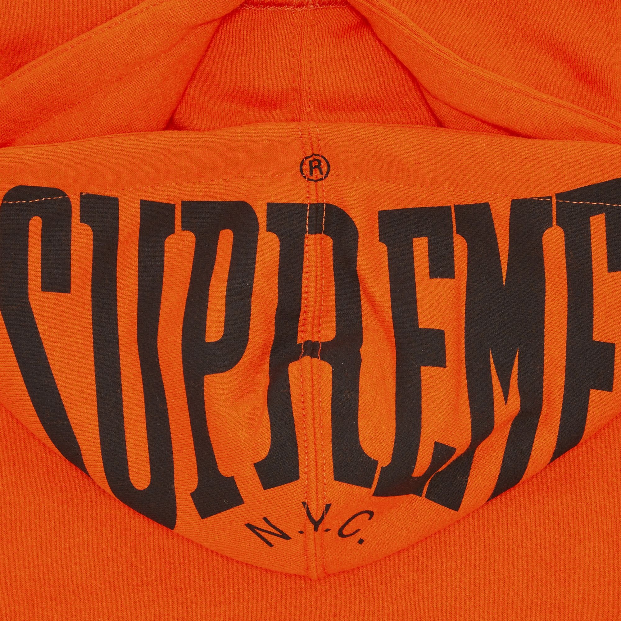 Supreme Warm Up Hooded Sweatshirt 'Bright Orange' - 3