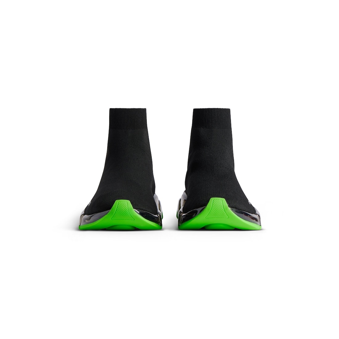 Men's Speed 2.0 Full Clear Sole Recycled Knit Sneaker in Black/neon Green - 3