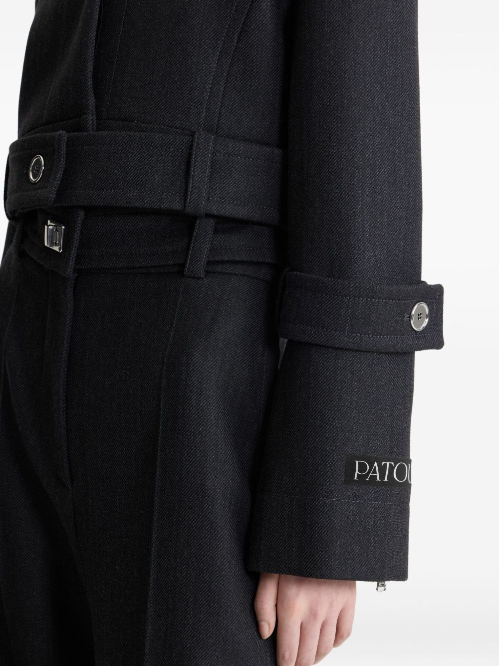 belted cropped jacket - 4