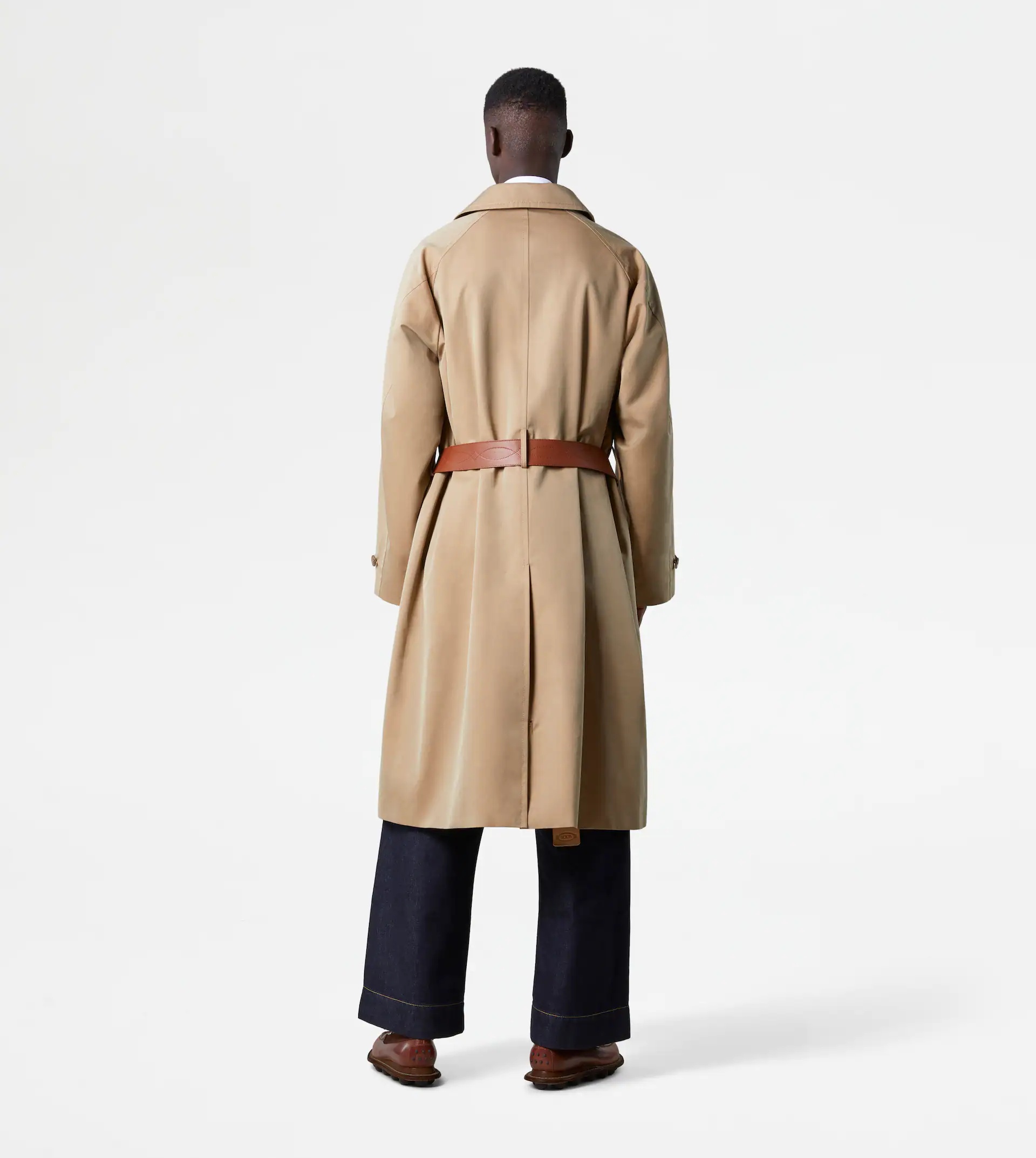 TRENCH COAT WITH LEATHER INSERTS - BEIGE - 3
