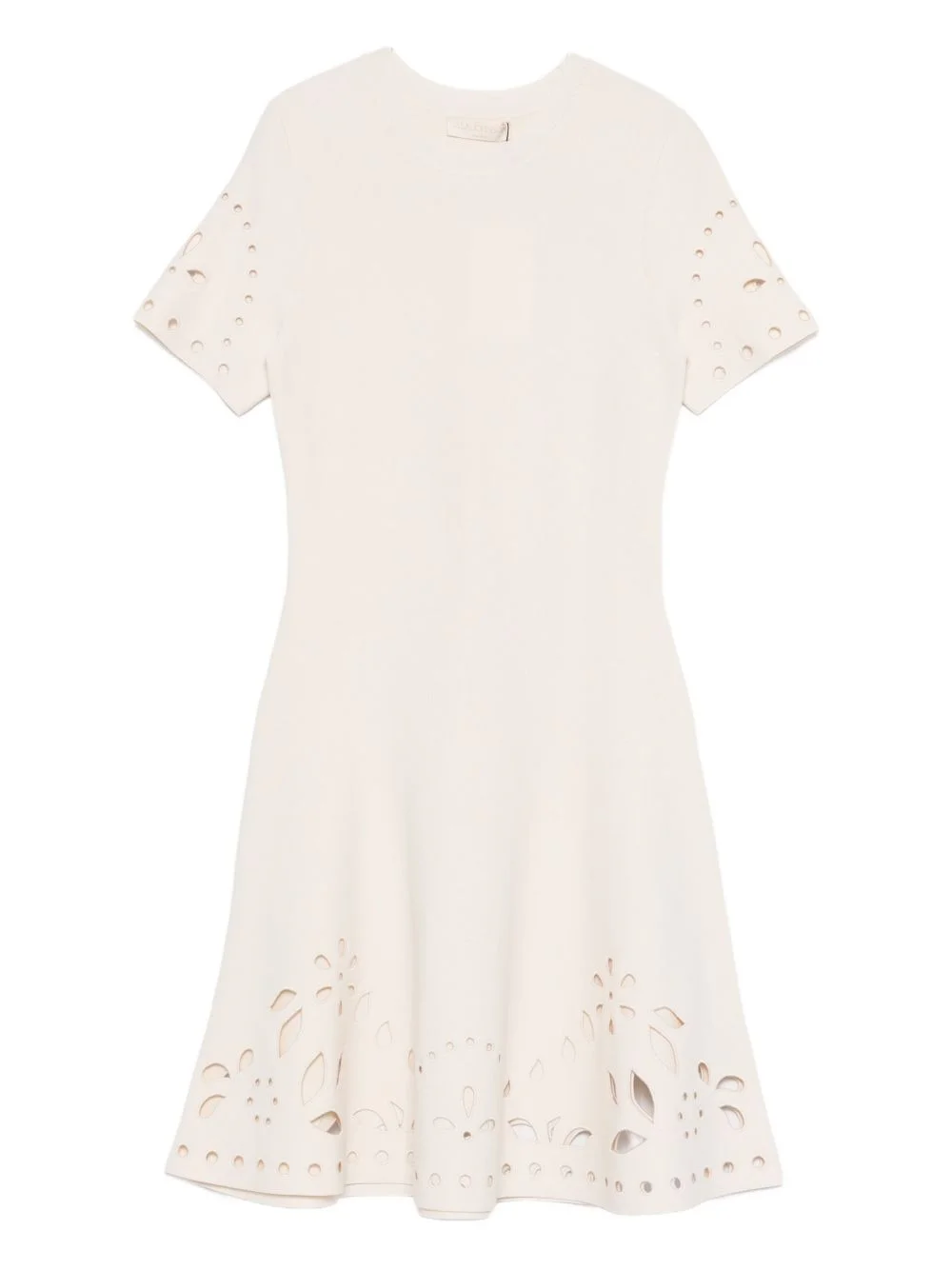 laser-cut mini dress - 1