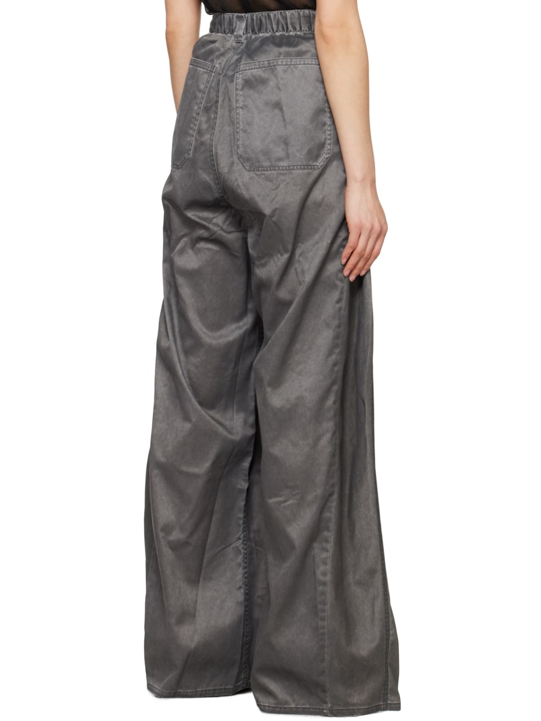 Black Pop-Up Trousers - 3