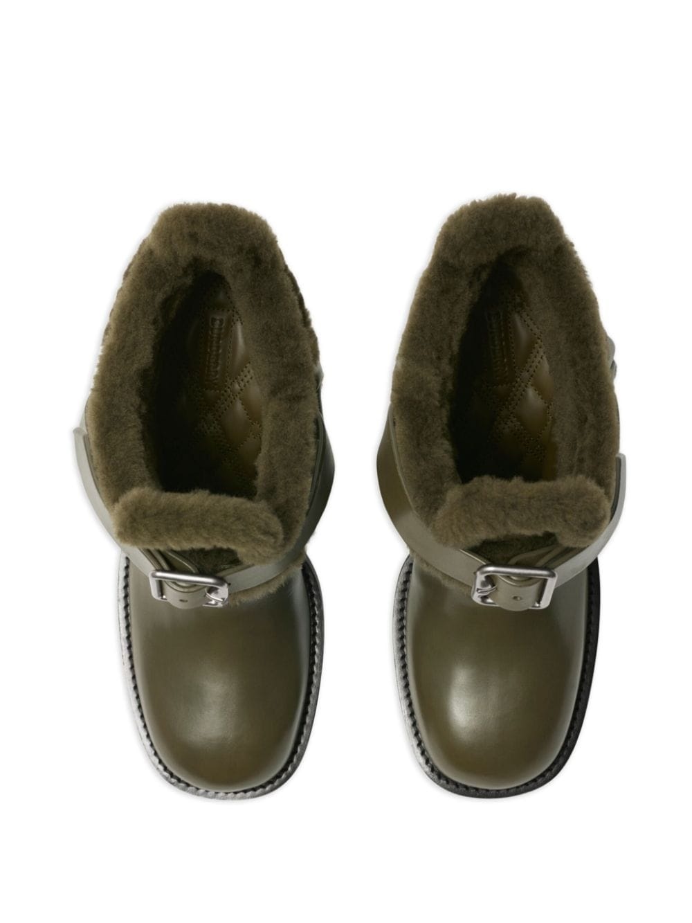 buckled 100mm leather ankle boots - 4