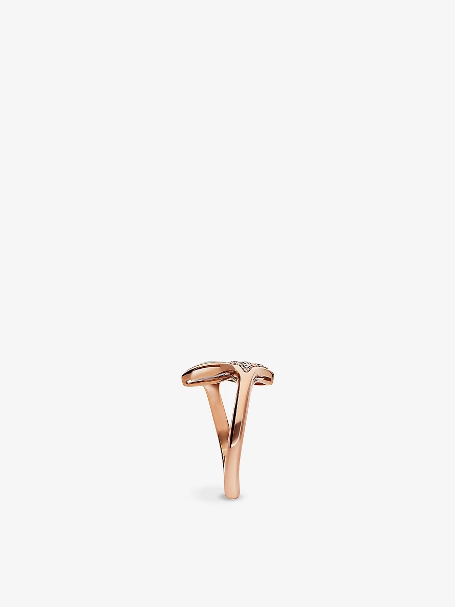 Divas Dream small 18ct rose-gold, mother-of-pearl and diamond ring - 3