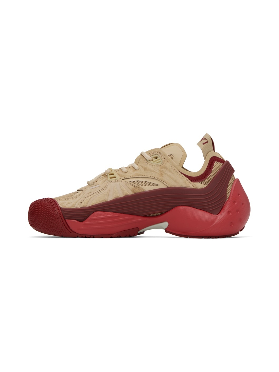 Beige & Red Flash-X Sneakers - 3