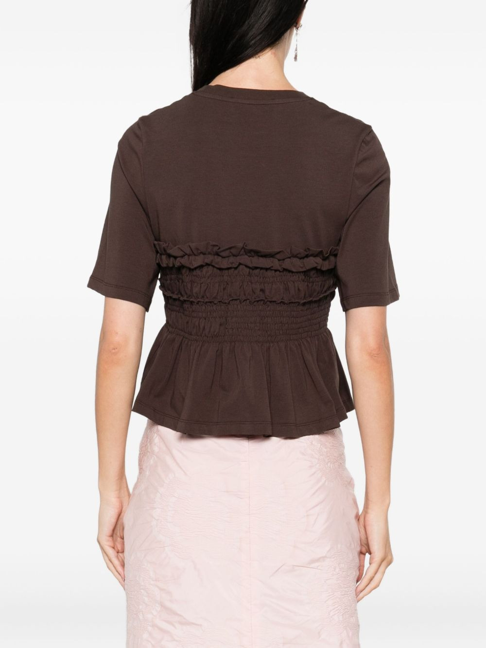 smocked ruffled top - 4
