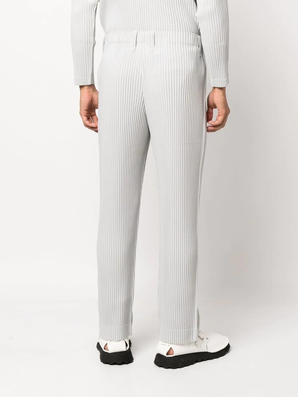 straight-leg plissé trousers - 4