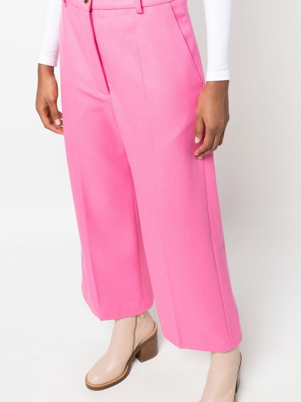 cropped flared trousers - 5