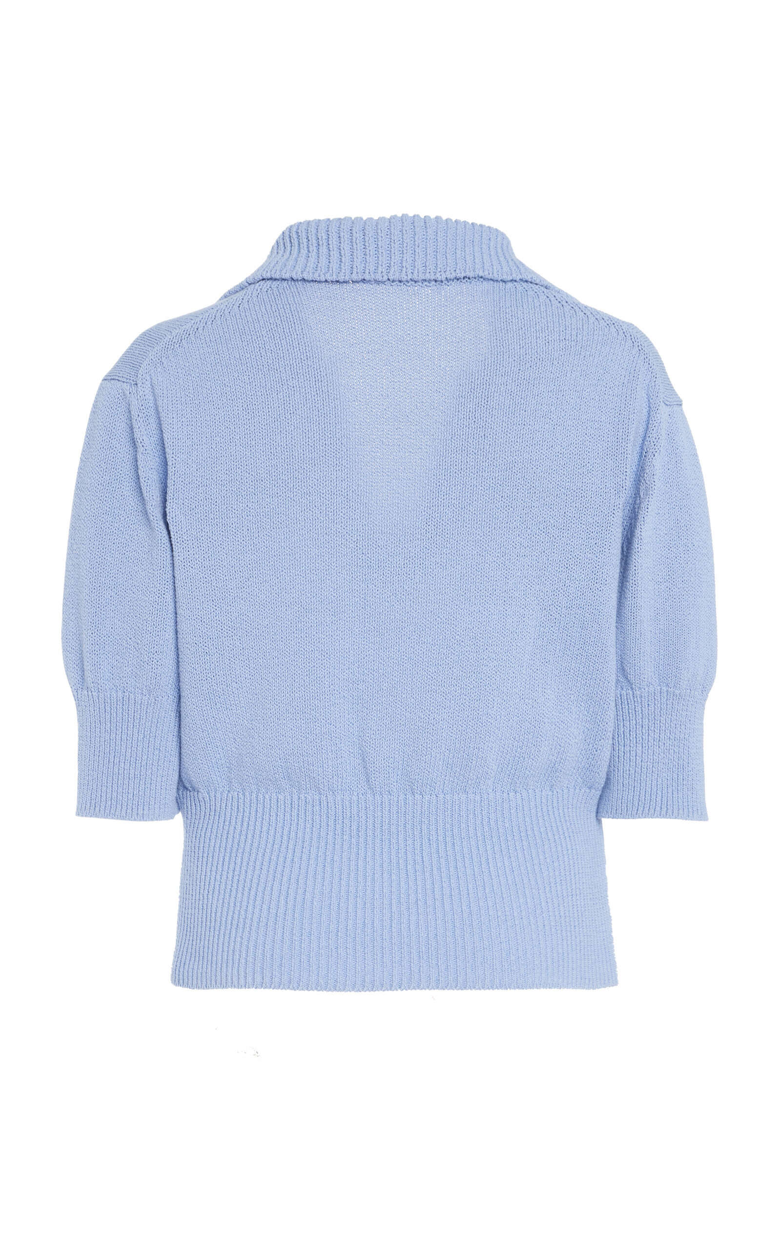 Reeve Cotton Knit Polo Shirt light blue - 5
