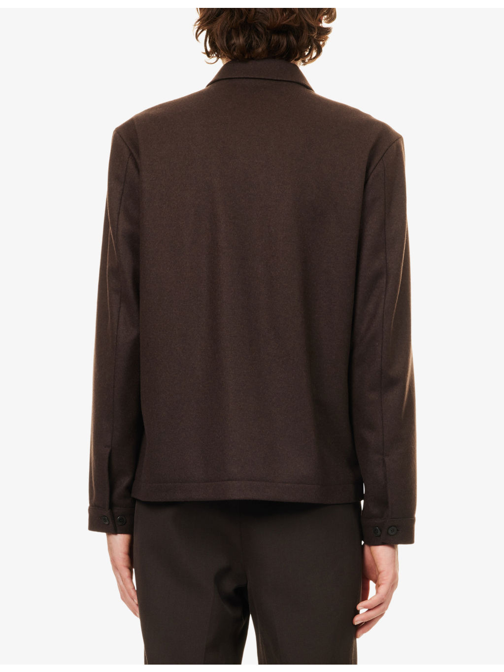 Boiled Pointed-Collar Wool Harrington Jacket - 4