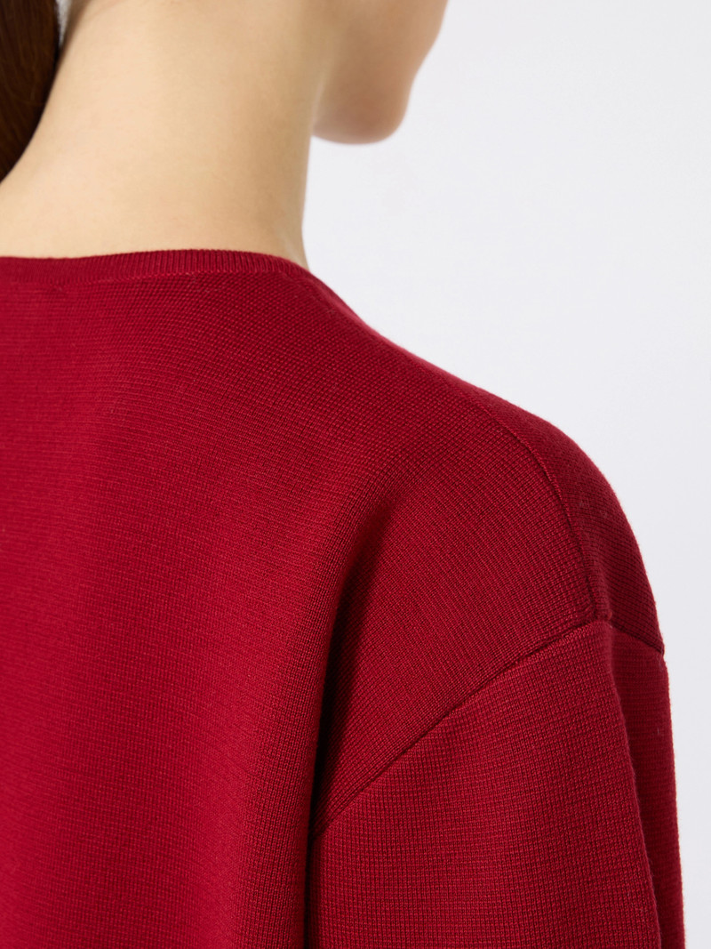 VELO Short wool dress - DARK RED 6