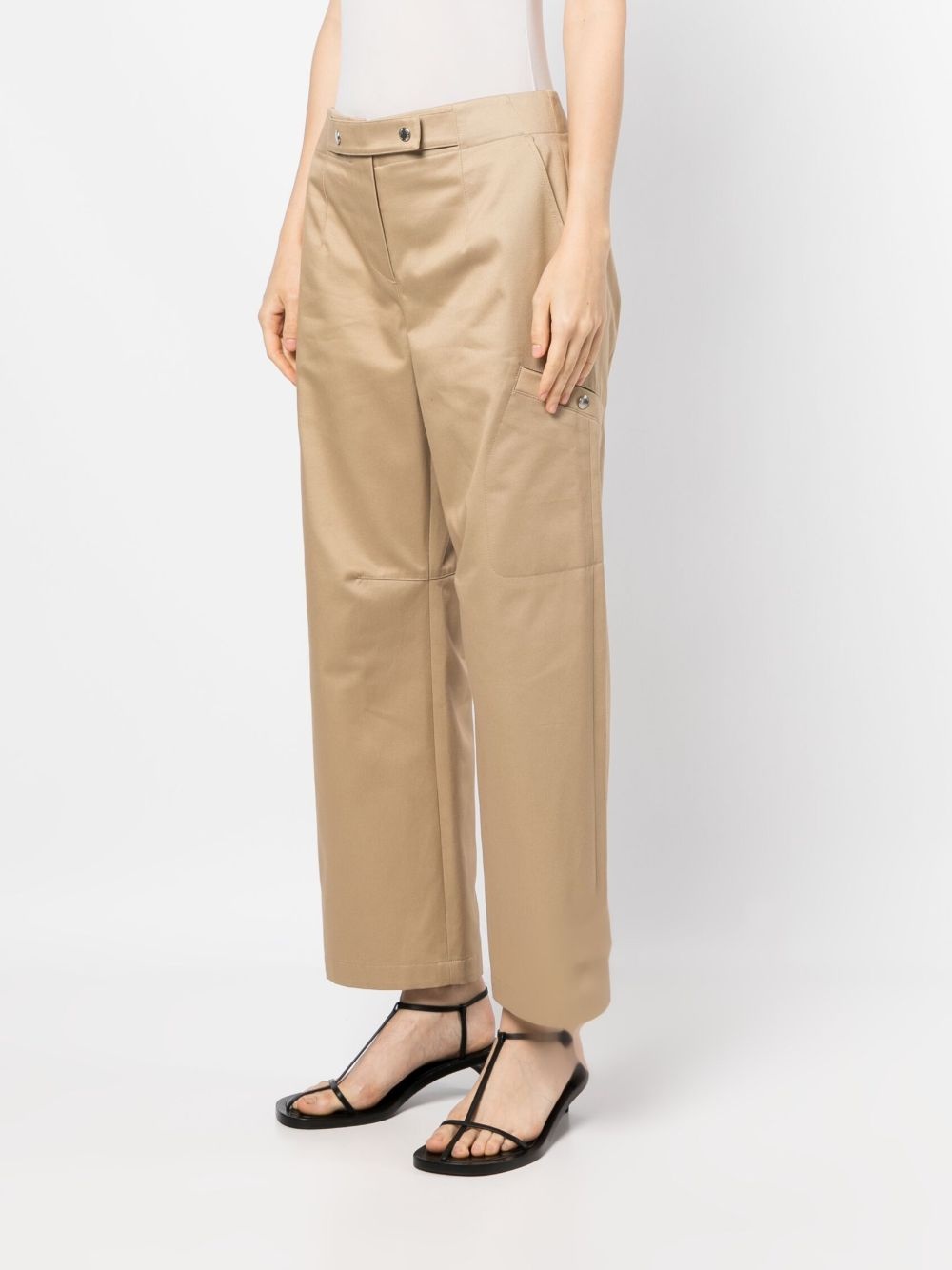 straight-leg cotton trousers - 3