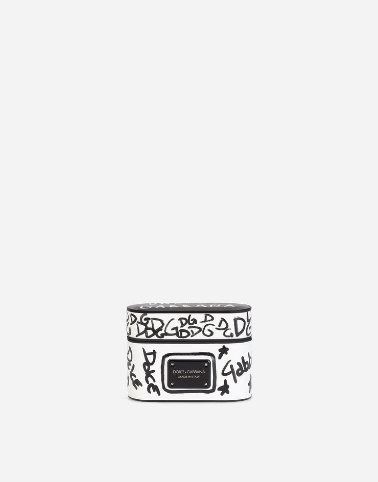 Graffiti-print calfskin airpods pro case - 1