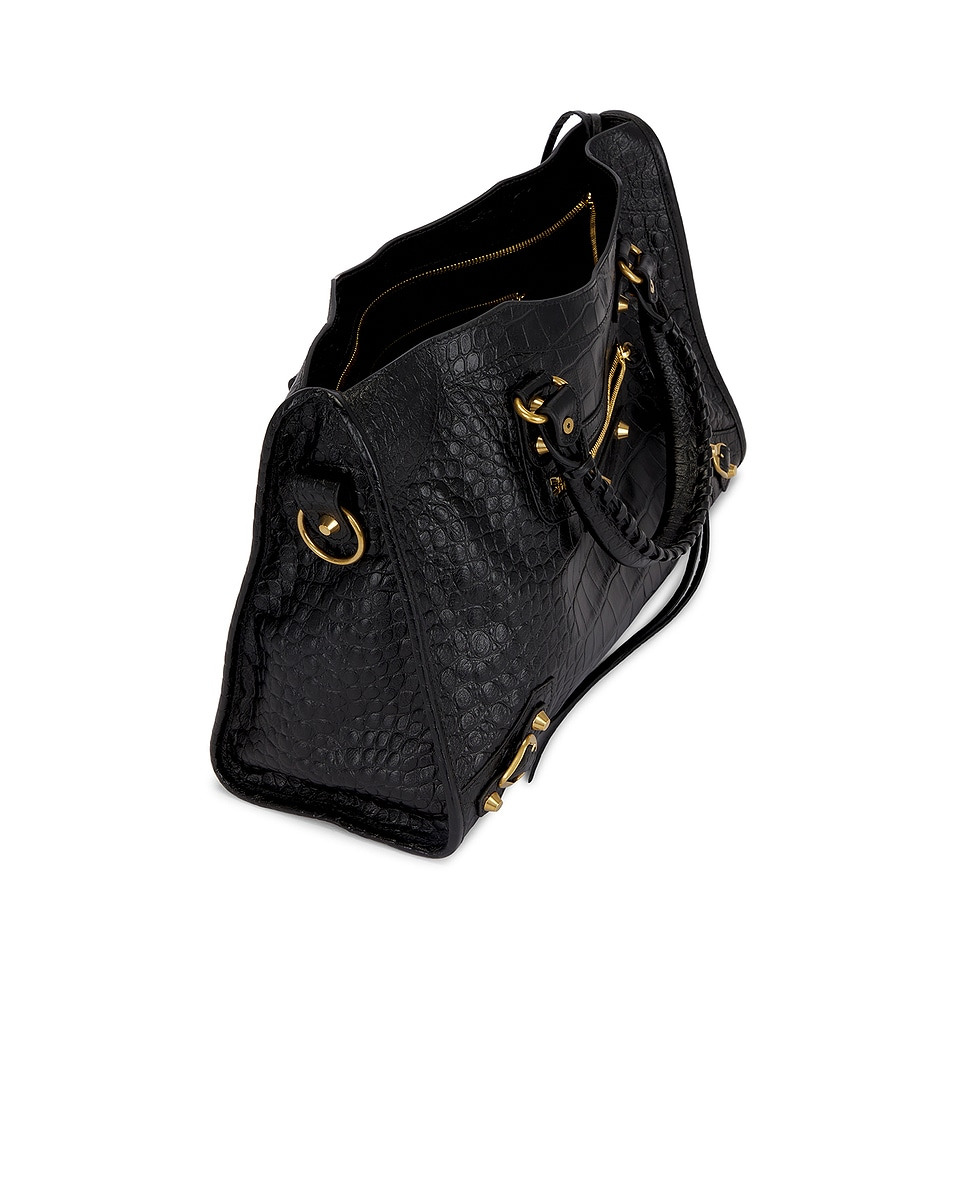 Le City Medium Croc Embossed Bag - 5