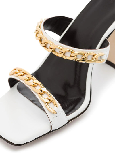 BY FAR Gina 100mm chain-trim sandals outlook