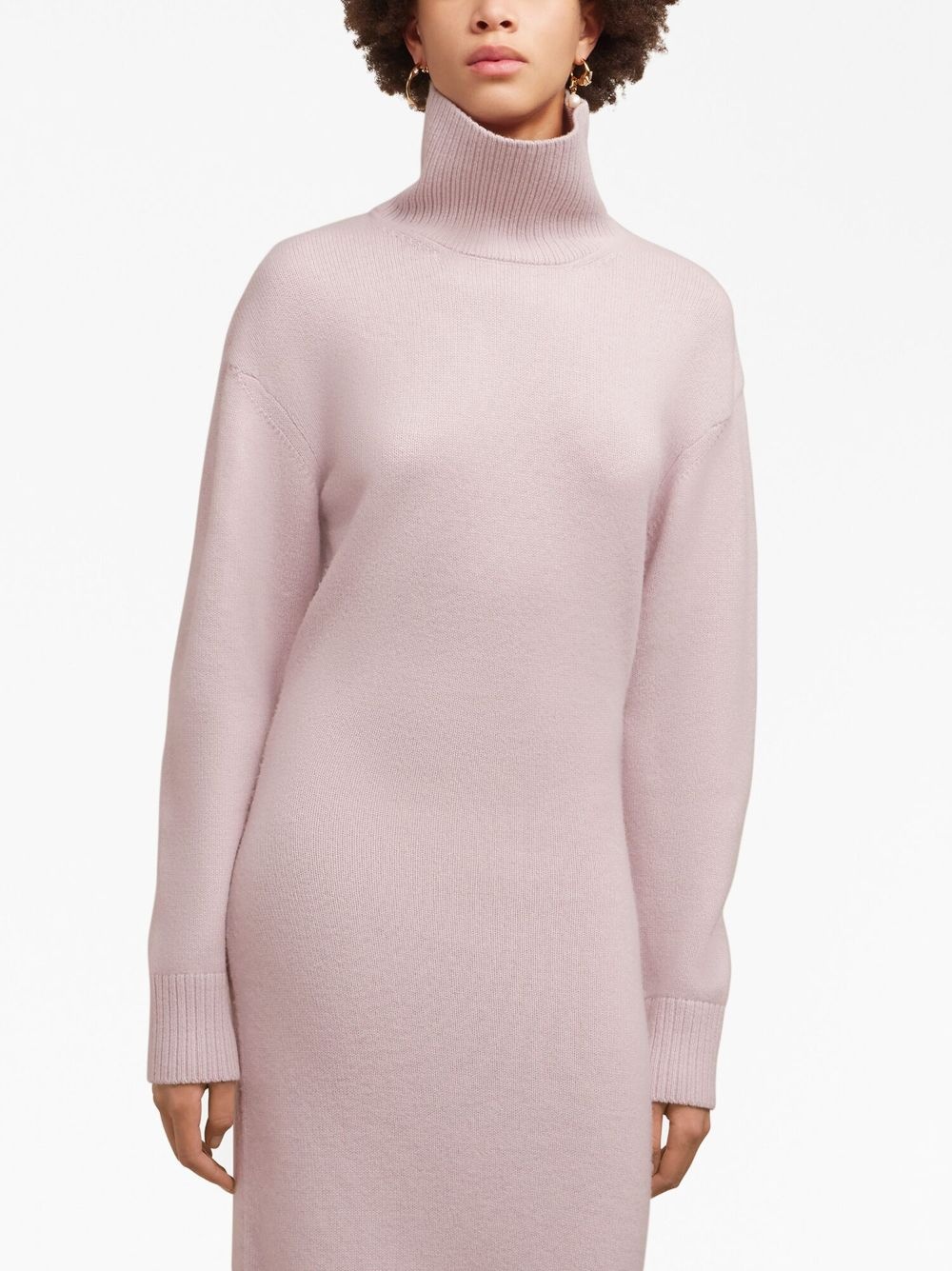 elbow-patch knitted maxi dress - 5