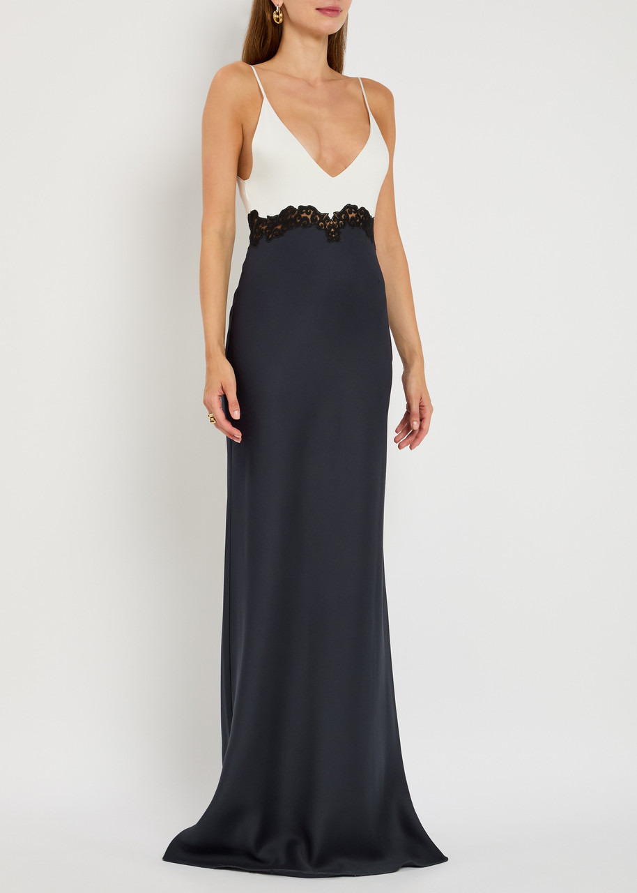 Gabriela Hearst Amaryllis Colour-block Silk-crepe Maxi Dress - 2
