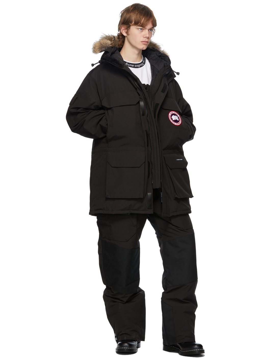 Black Down Tundra Bib Overalls - 4