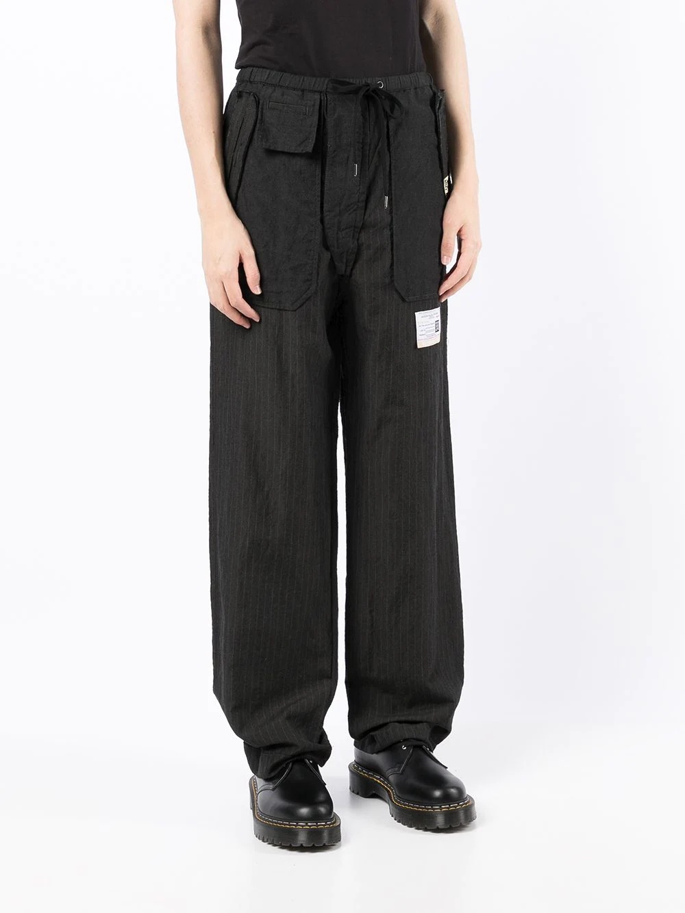 pinstripe straight-leg trousers - 3