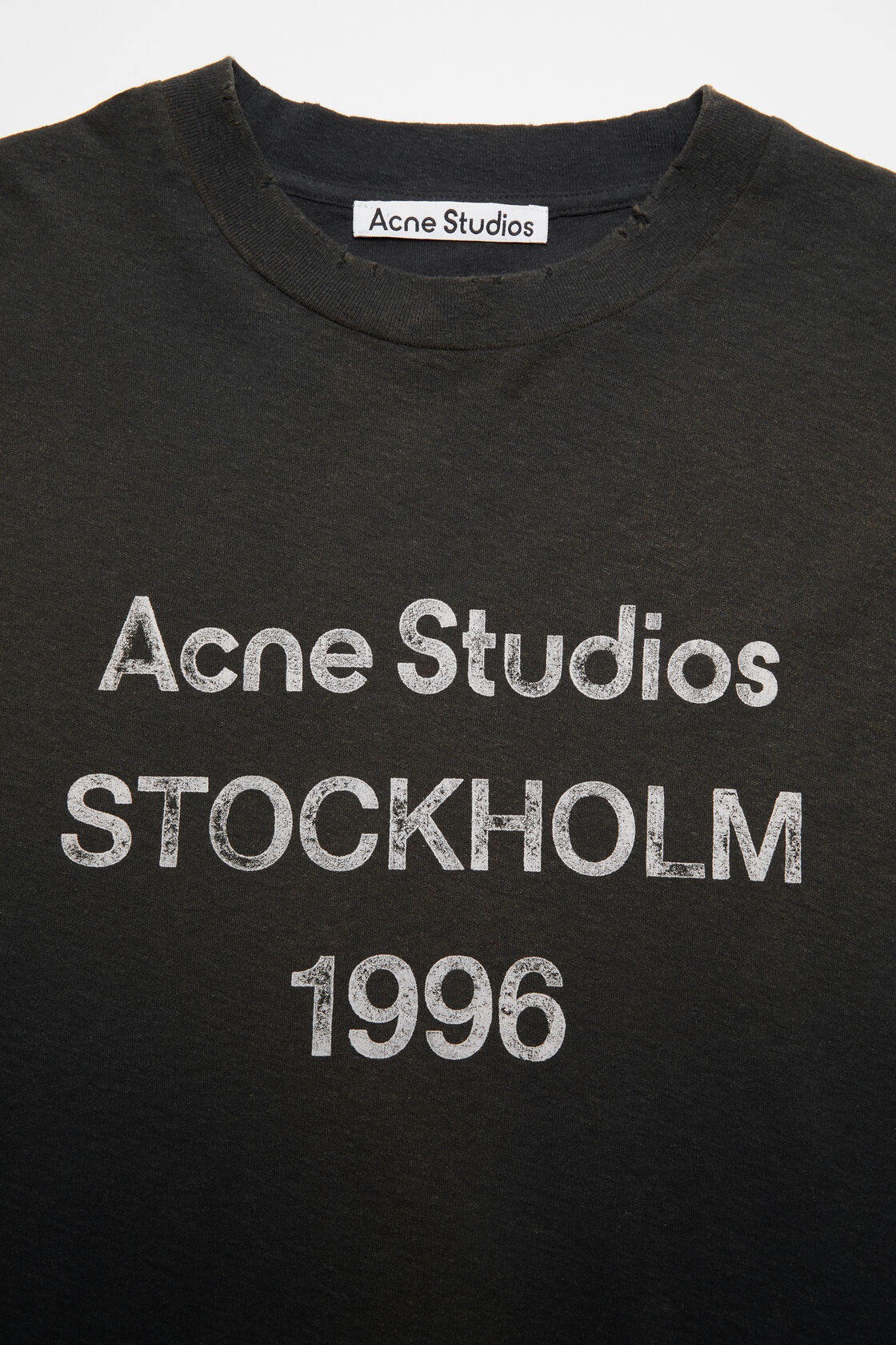 Acne Studios LOGO 1996 LONG SLEEVE T-SHIRT (FADED BLACK