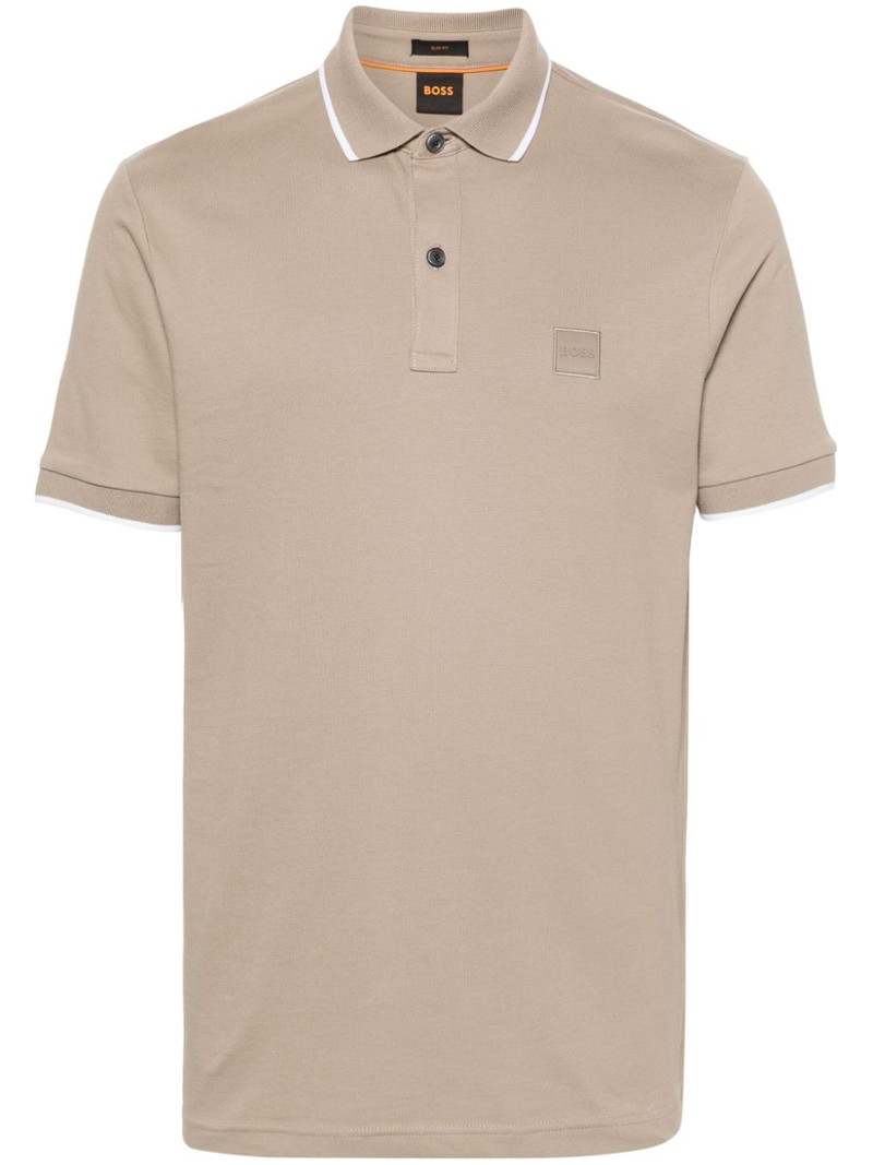 logo-patch piqué polo shirt 1