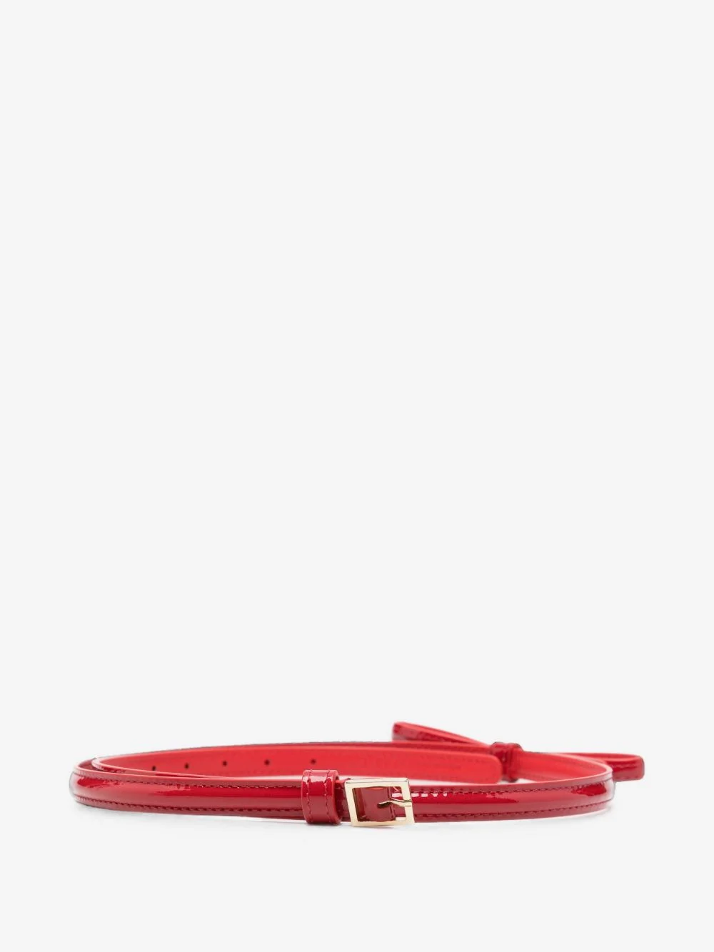 bow-detail patent-leather belt - 1