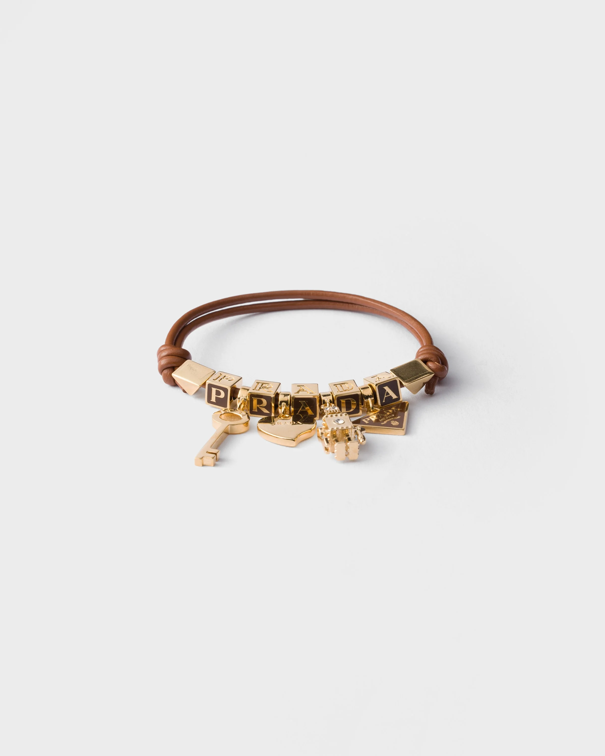 Nappa leather and metal bracelet - 1