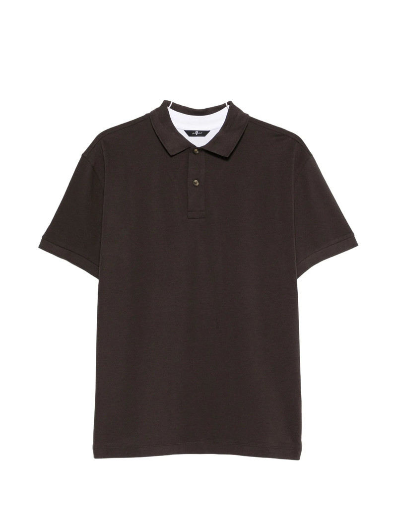 7 For All Mankind Layered-effect Polo Shirt 1