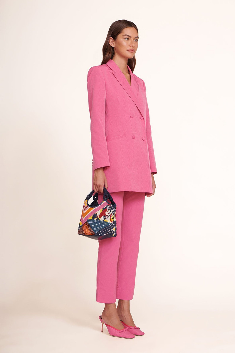 STAUD BEADED COTE BAG PATCHWORK FOULARD 4